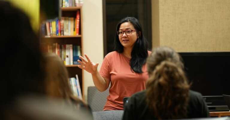 Emmi McCabe Teaching High School Mock Trial